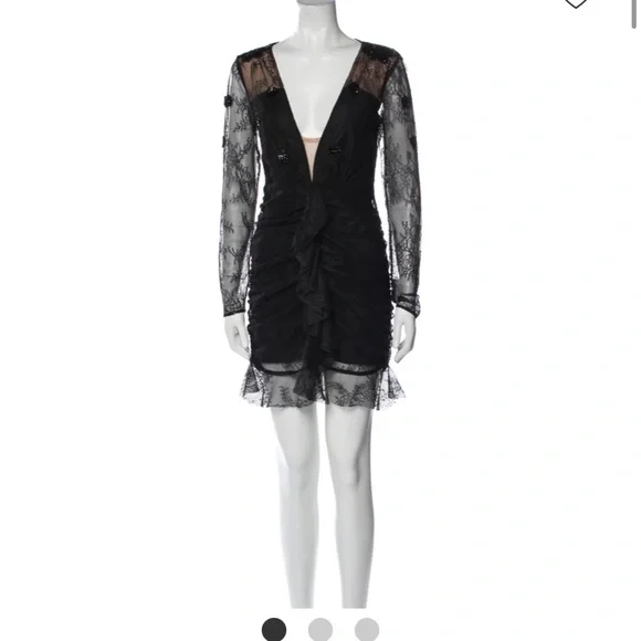 For love and lemons daisy black lace sequin dress NWT size S - Picture 2 of 6